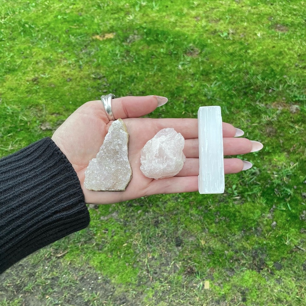 Healing Crystal Set 💗🤍💜